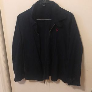 navy blue casual polo jacket (khaki)